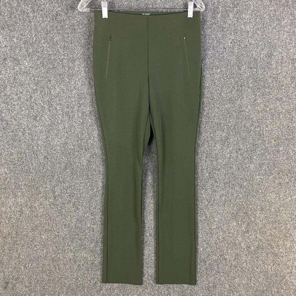 Banana Republic Sport Leggings Women's Size 4 Zipper Green Stretch